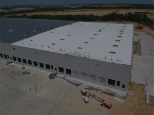 Aerial view of Laredo warehouse under construction