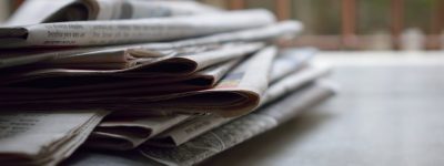 A stack of newspapers
