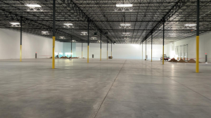 Empty interior of warehouse in El Paso Texas